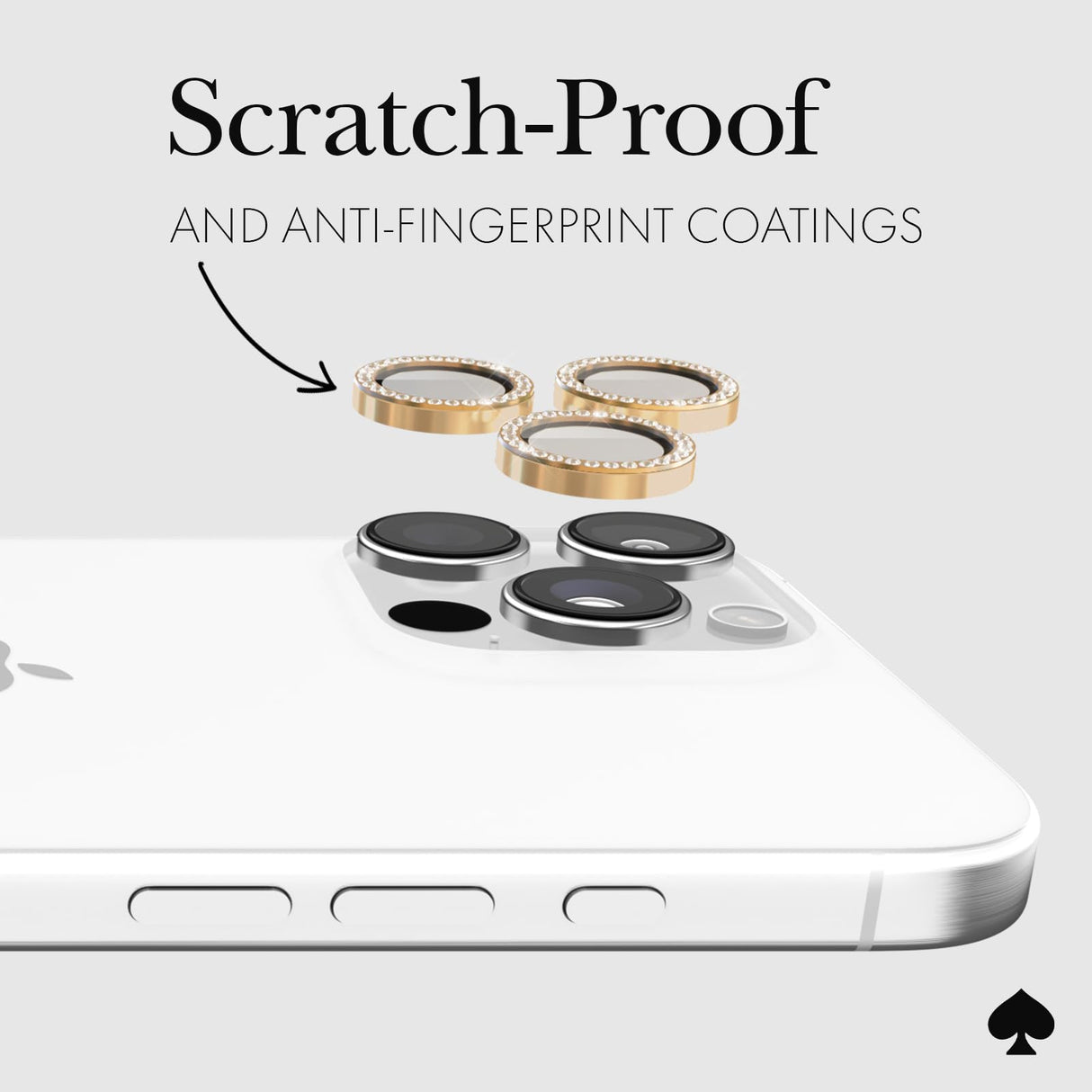 Kate Spade - Aluminum Ring Camera Lens Glass Protector For Apple Iphone 16 Pro  /  Iphone 16 Pro Max - Gold