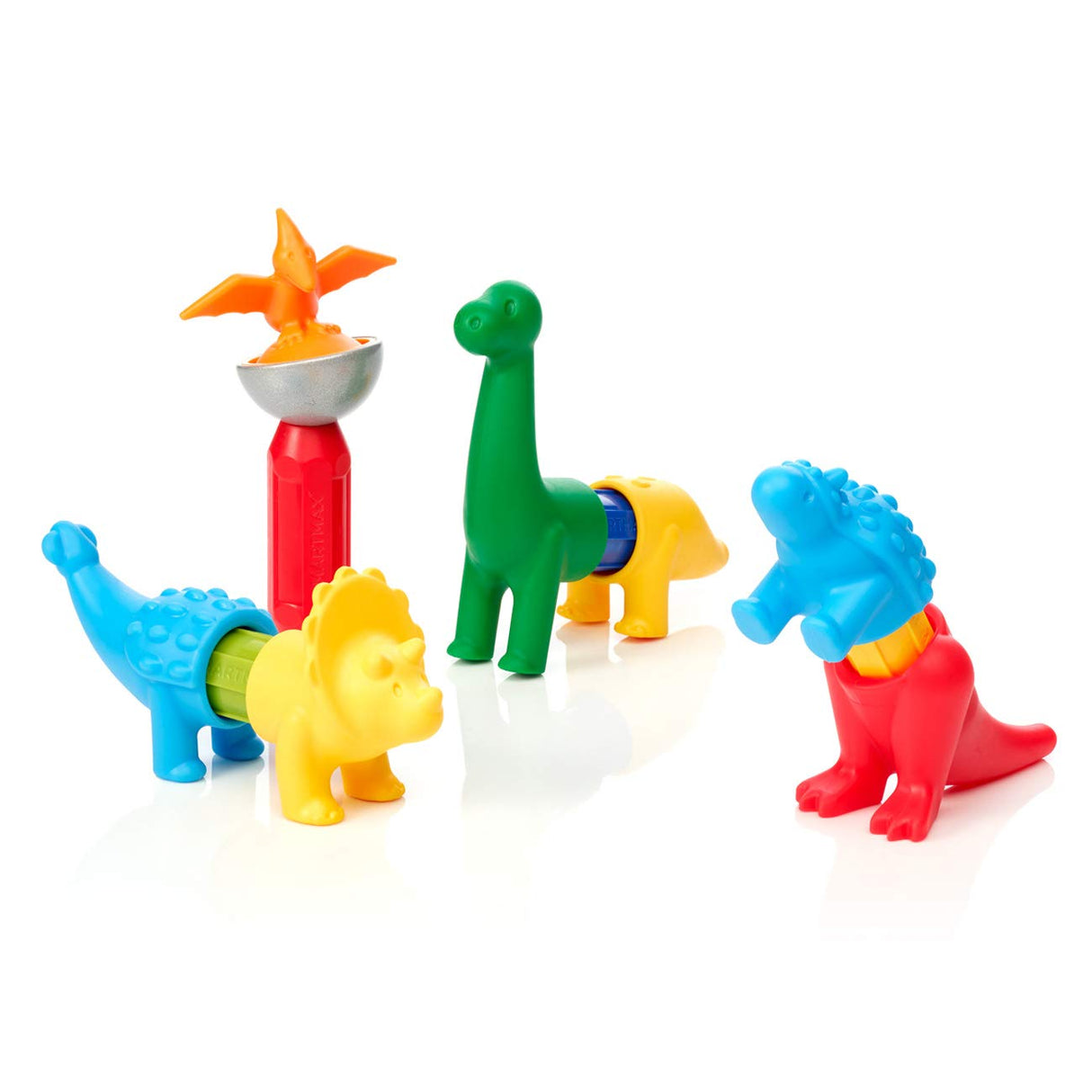 SmartMax My First Dinosaurs STEM Magnetic Discovery Building Set with Soft Animals for Ages 1-5