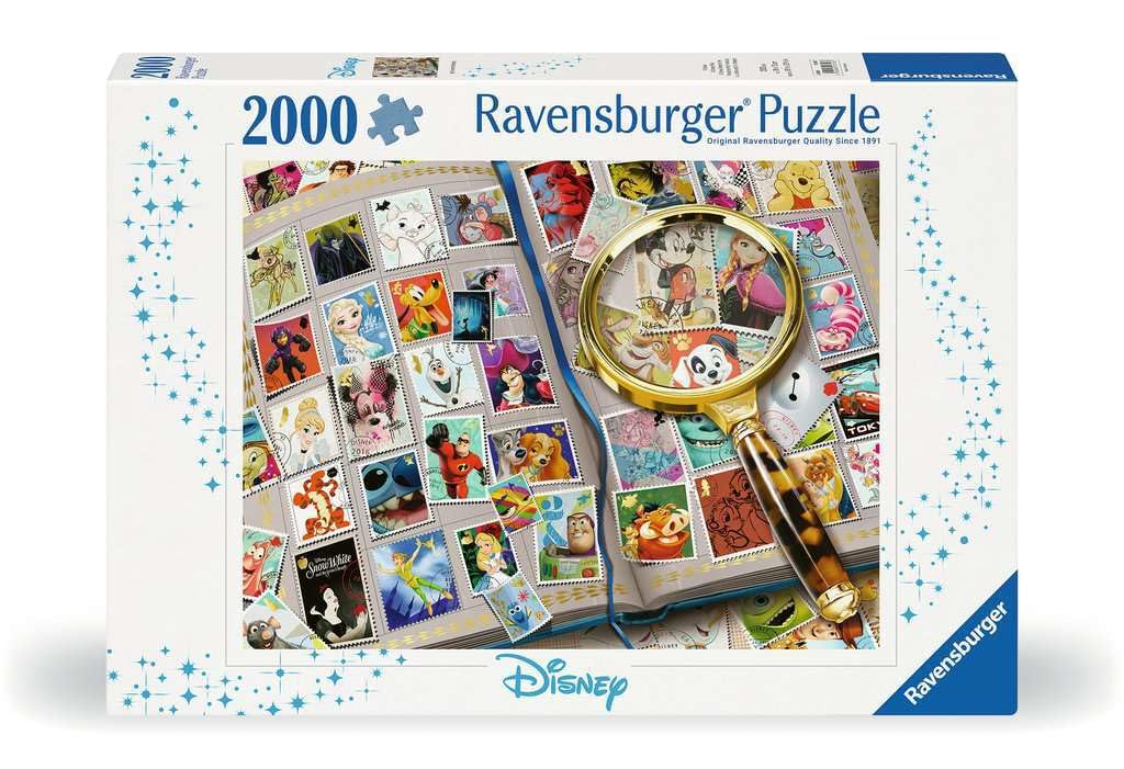 Ravensburger Disney Stamp Album Puzzle - Unique 2000-Piece Jigsaw for Kids & Adults | Softclick Technology for Perfect Fit | Anti-Glare Surface | Ideal Gift for All Ages