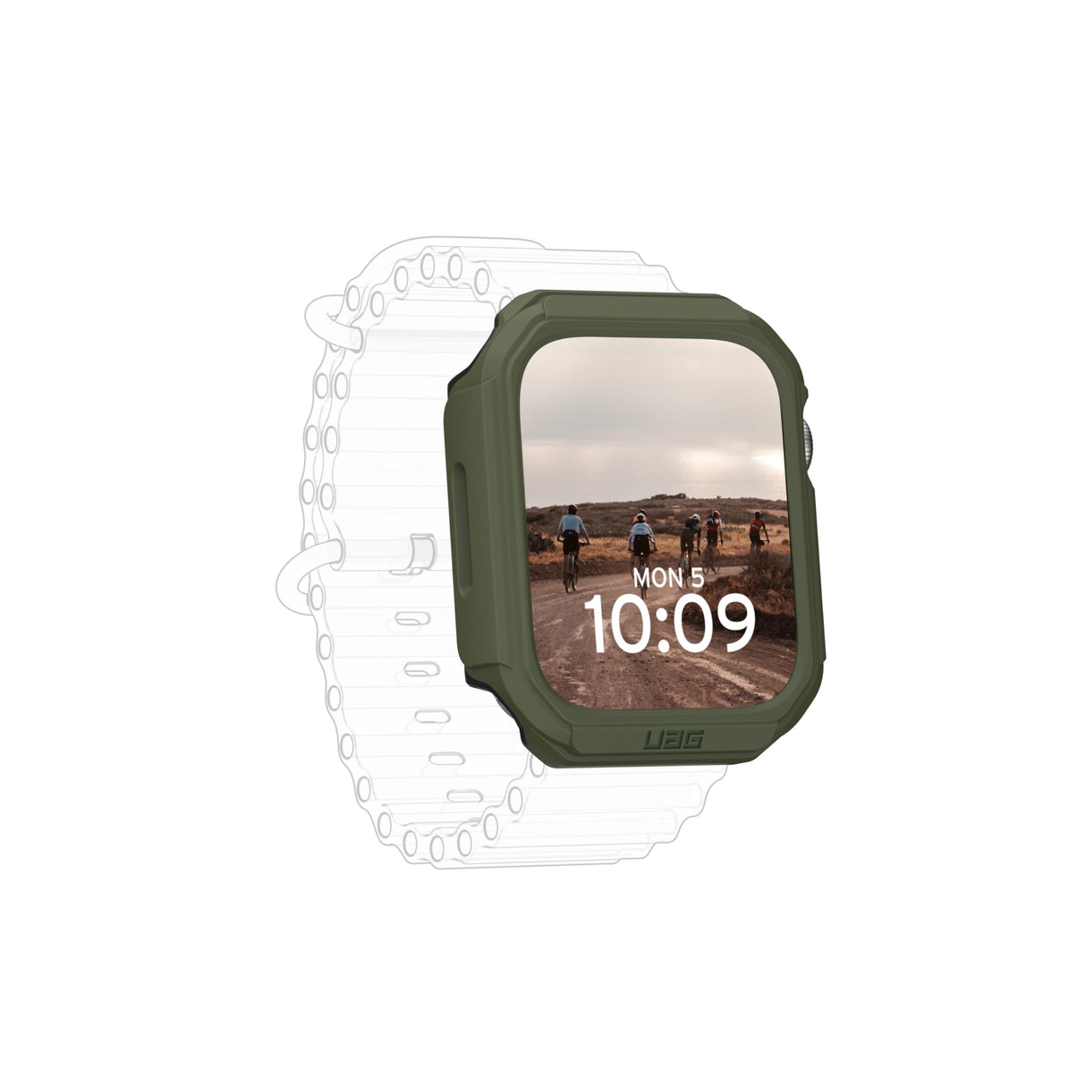 Urban Armor Gear (uag) - Civilian Case For Apple Watch 45mm - Olive And Black