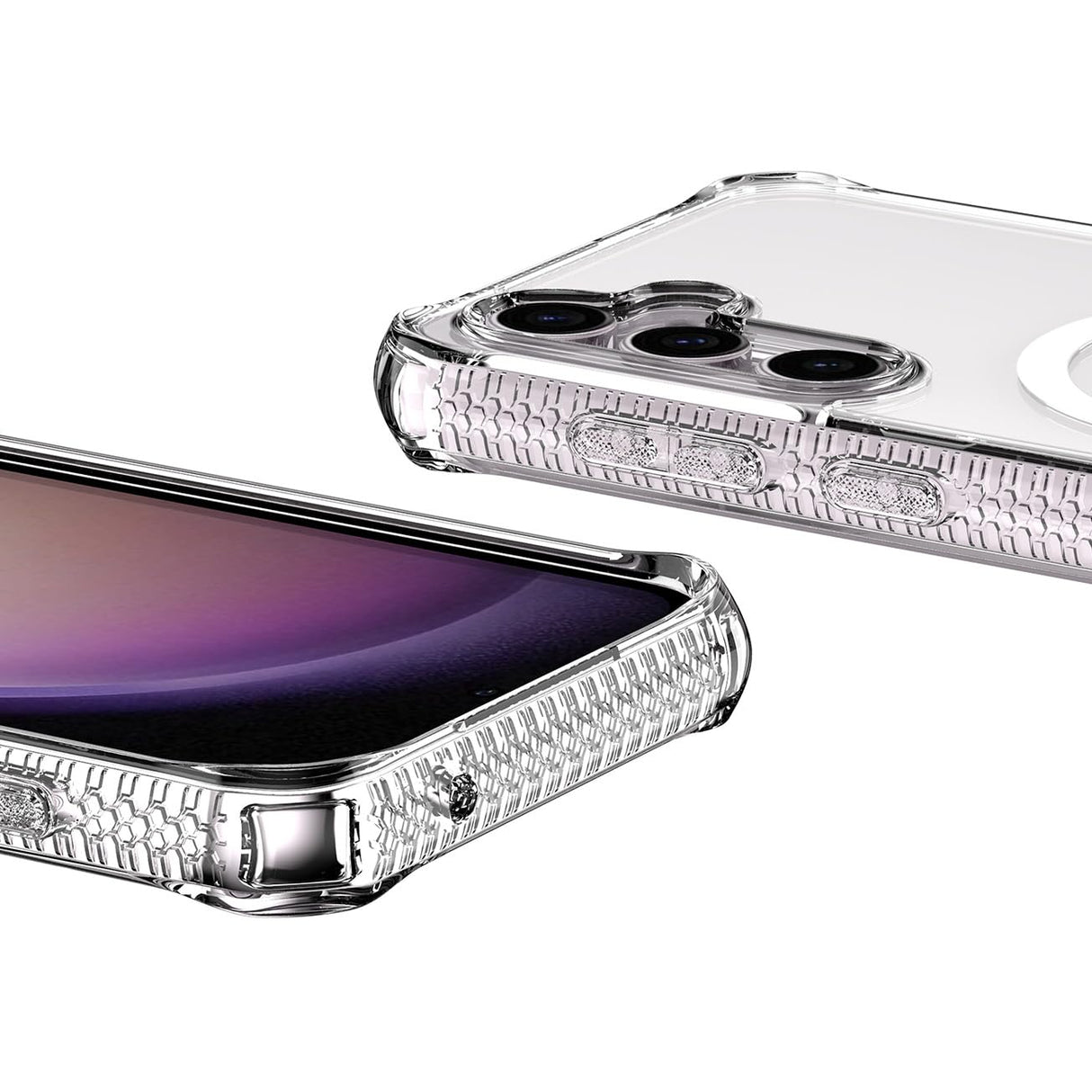 SAMSUNG GALAXY S23 FE ITSKINS HYBRID CLEAR CASE WITH MAGSAFE - TRANSPARENT