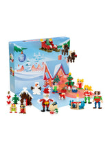 Plus Plus Christmas Advent Calendar 2024, 25 Kids Building Block Toys, Mini 3D Puzzle Kits, Fun Holiday Countdown Stem Gifts, 600 Pieces - Santa's Visit