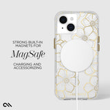 IPHONE 15 CASE-MATE FLORAL GEMS CASE WITH MAGSAFE - GOLD