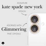 Kate Spade - Aluminum Ring Camera Lens Glass Protector For Apple Iphone 16  / Iphone 16 Plus - Gold