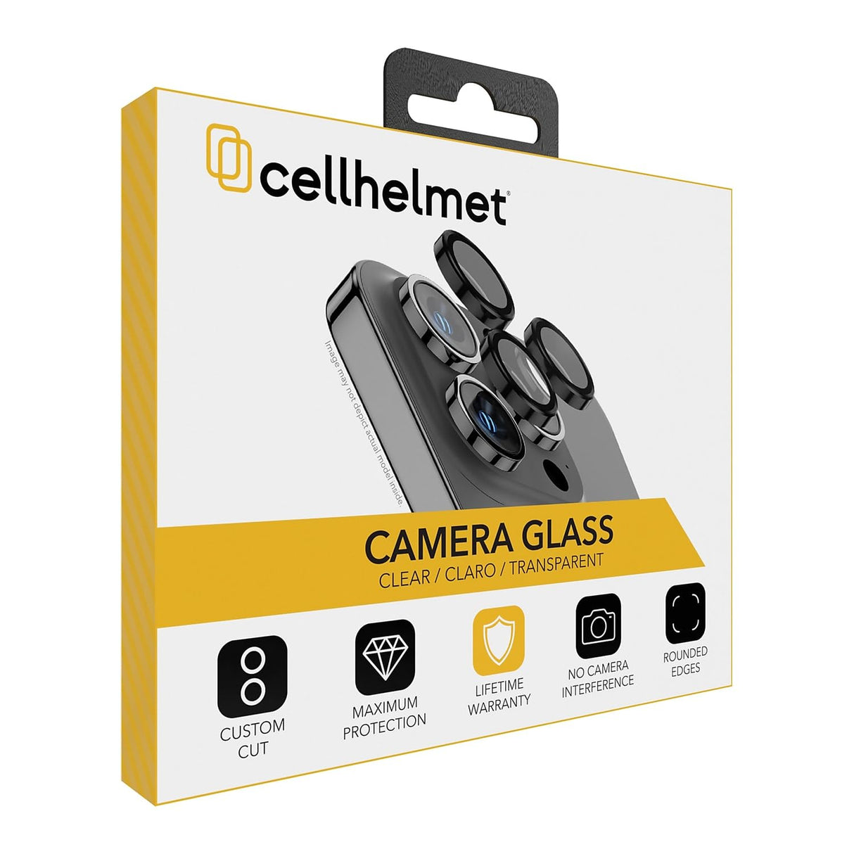 Cellhelmet - Tempered Glass Camera Screen Protector For Apple Iphone 15 Pro / Iphone 15 Pro Max - Clear