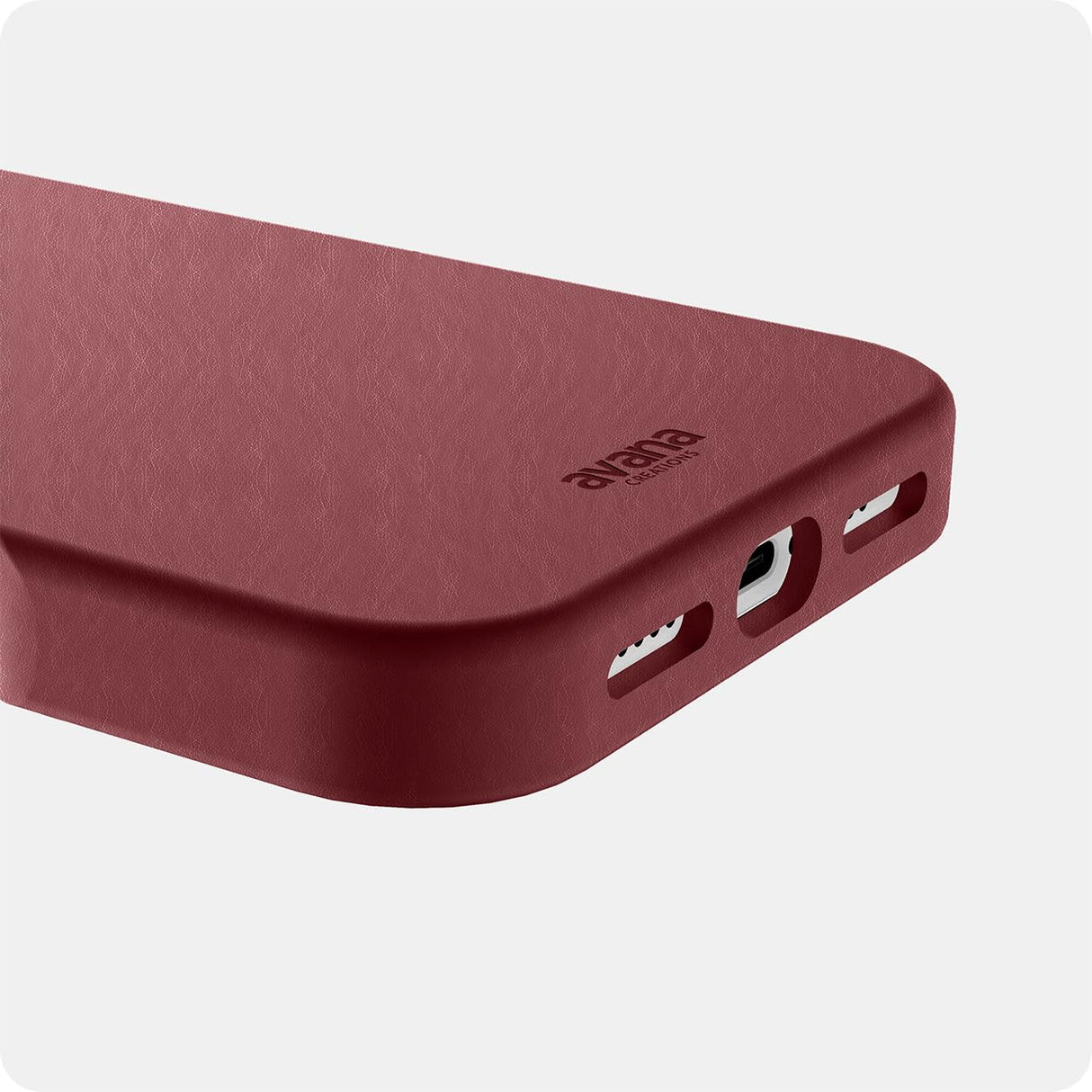 Avana - Leather Magsafe Case For Apple Iphone 16 - Berry