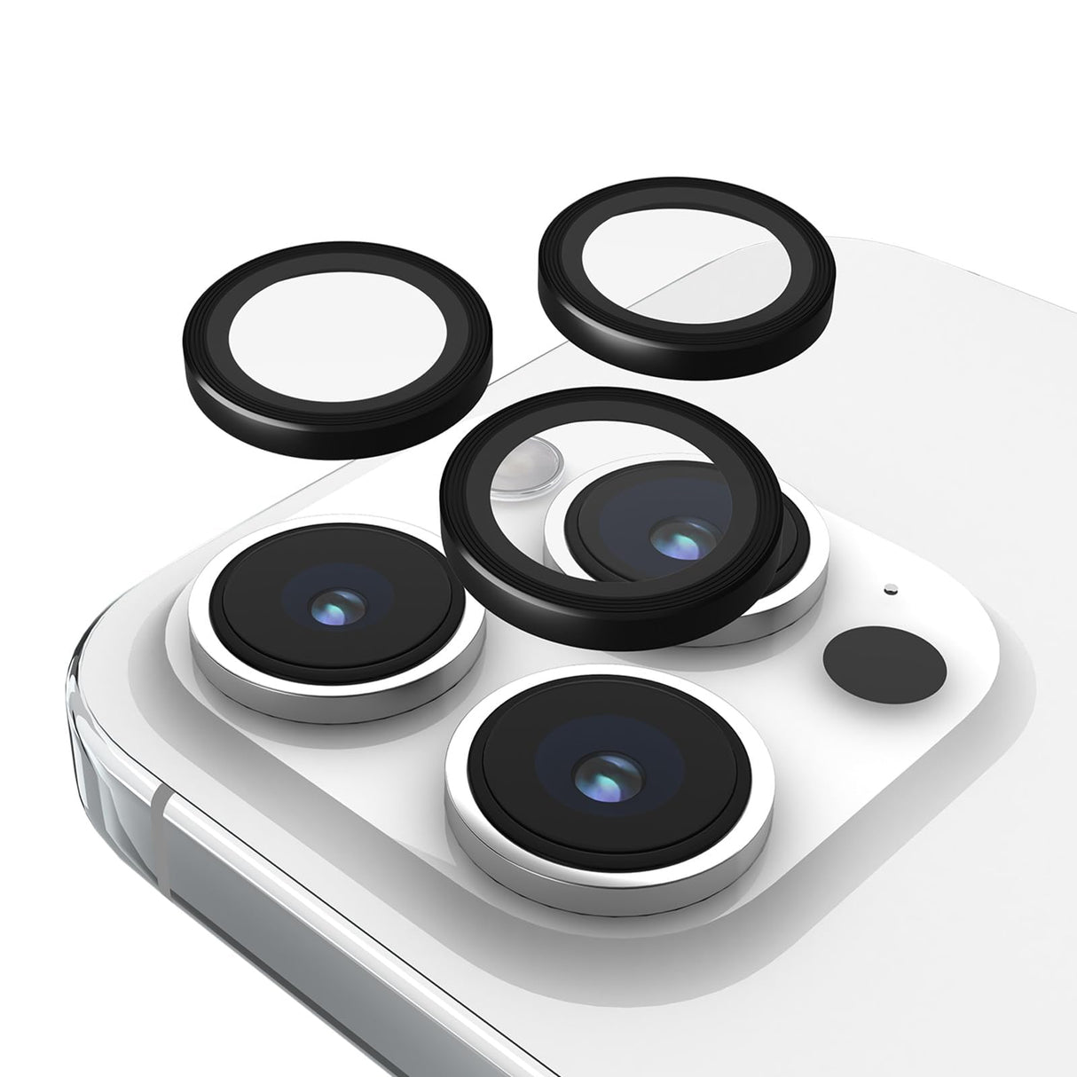 Case-mate - Aluminum Ring Lens Protector For Apple Iphone 15 Pro / Iphone 15 Pro Max - Black