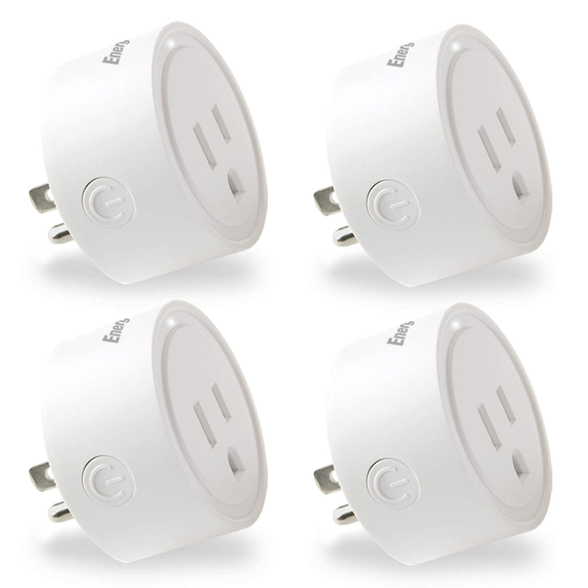 Energizer Connect Smart WiFi Plug 4 Pack, Mobile Connect App Enabled, Voice Controlled, Alexa, Echo, Siri, Hey Google Enabled, No Hub Required, Mini Outlet 15-Watt, 2.4GHz, ETL & FCC Certified