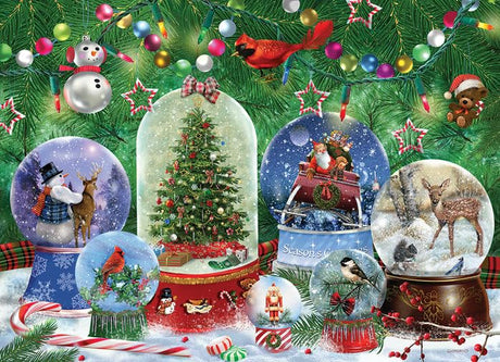 Cobble Hill 500 Piece Puzzle - Snow Globes - Sample Poster Included