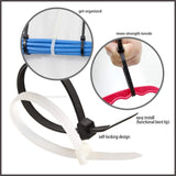 CABLE TIE 4IN 18LB NYLON SELF-LOCKING BLACK 100 PACK