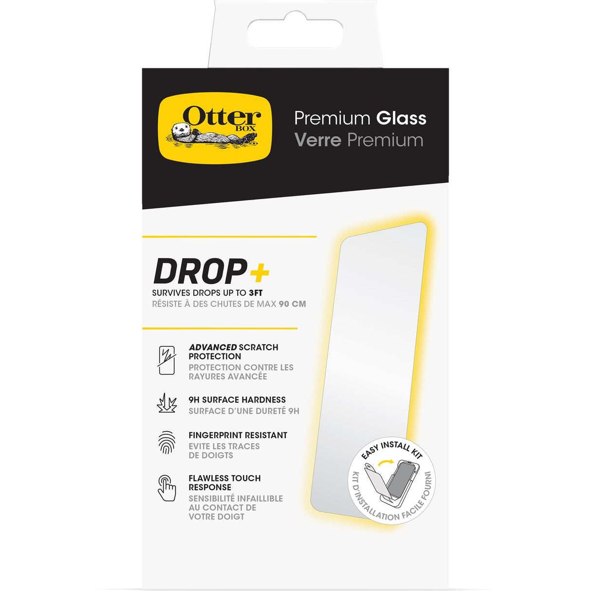 Otterbox - Premium Glass Antimicrobial Screen Protector For Apple Iphone 15 Pro Max - Clear