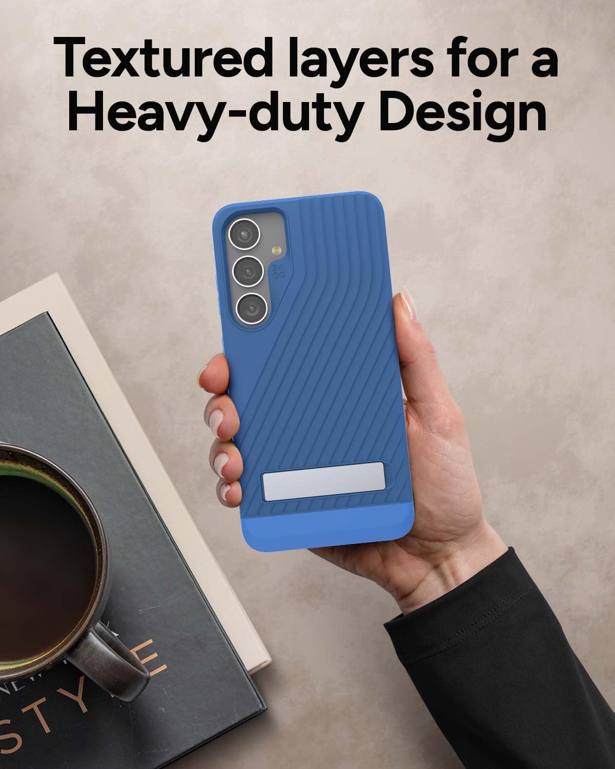 Zagg - Denali Case With Kickstand For Samsung Galaxy S24 - Cobalt Blue