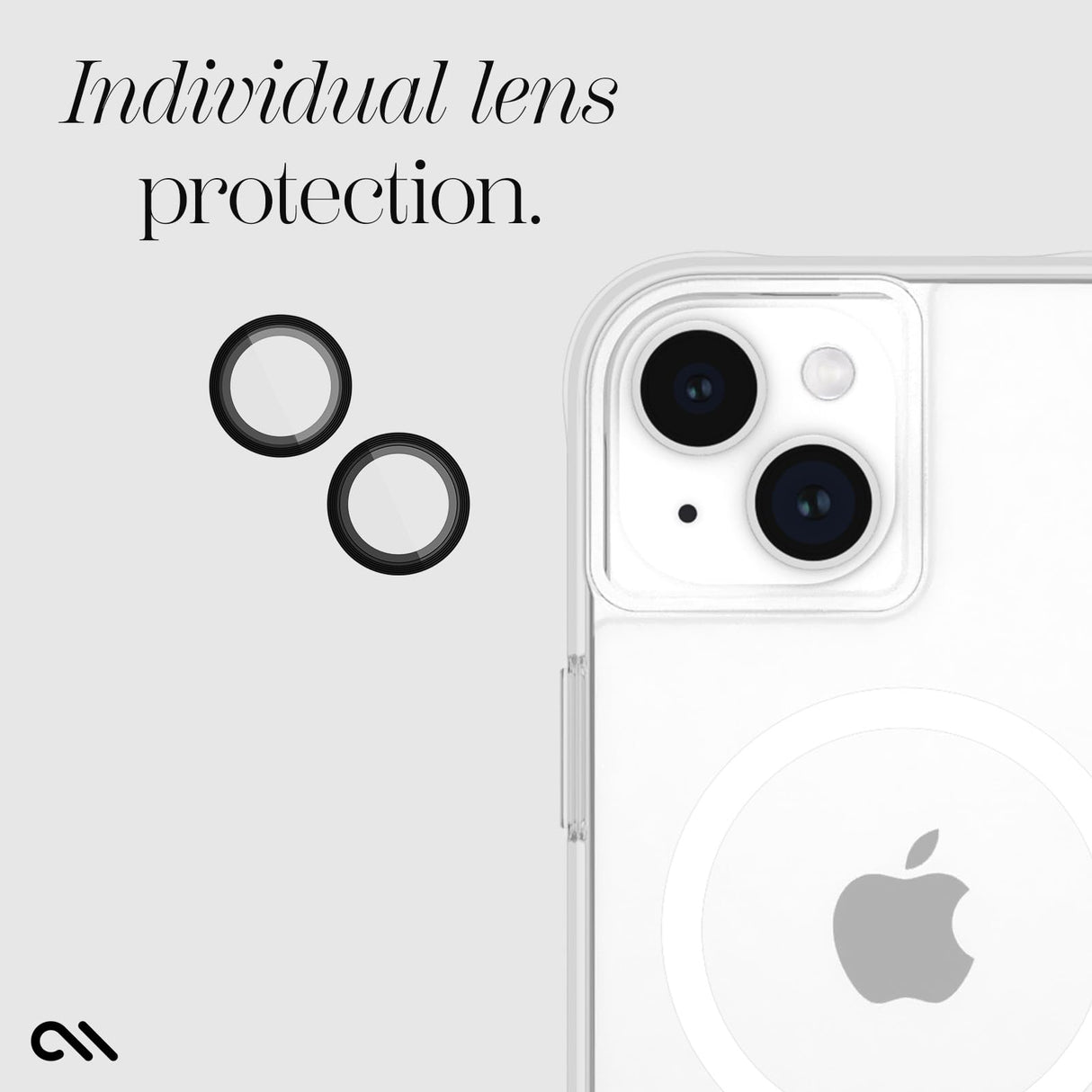 Case-mate - Aluminum Ring Lens Protector For Apple Iphone 15 / Iphone 15 Plus - Black