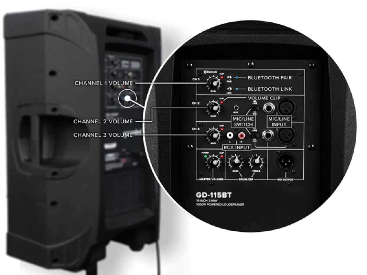 GEMINI - 2200W BT SPEAKER SYSTEM (Open Box Display Model)