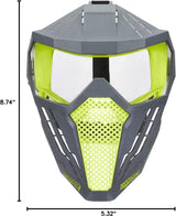 Nerf Hyper Face-Mask - Breathable Design, Adjustable Head Strap, Green Team Color - for Teens,-Adults