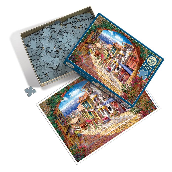 Cobble Hill 500 Piece Puzzle - Archway to Cagne - Sample Poster Included