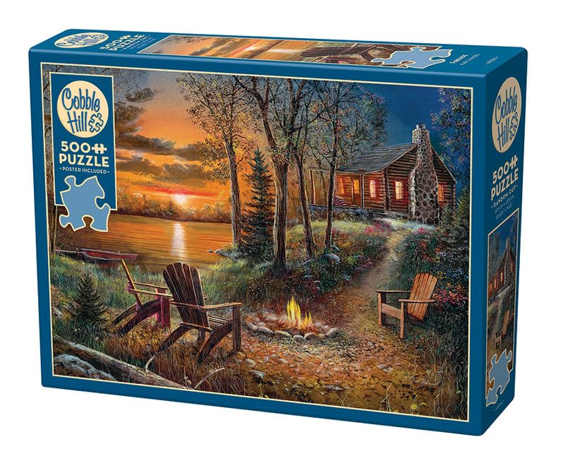 Cobble Hill 500 Piece Puzzle - Fireside - Sample Poster Included