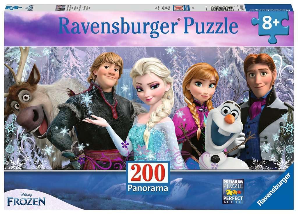 Ravensburger Disney Frozen Friends Panorama - 200 Piece Jigsaw Puzzle for Kids | Unique Pieces for Creative Play | Anti-Glare Surface for Enhanced Experience | Ideal Gift for Birthday or Christmas