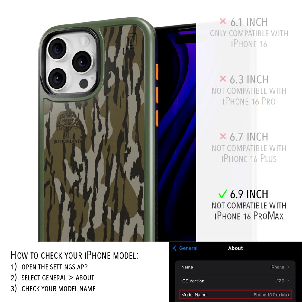 Cellhelmet - Fortitude Magsafe Case For Apple Iphone 16 Pro Max - Mossy Oak