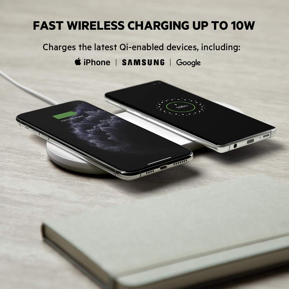 Belkin - Dual Wireless Charging Pad 10w - Black