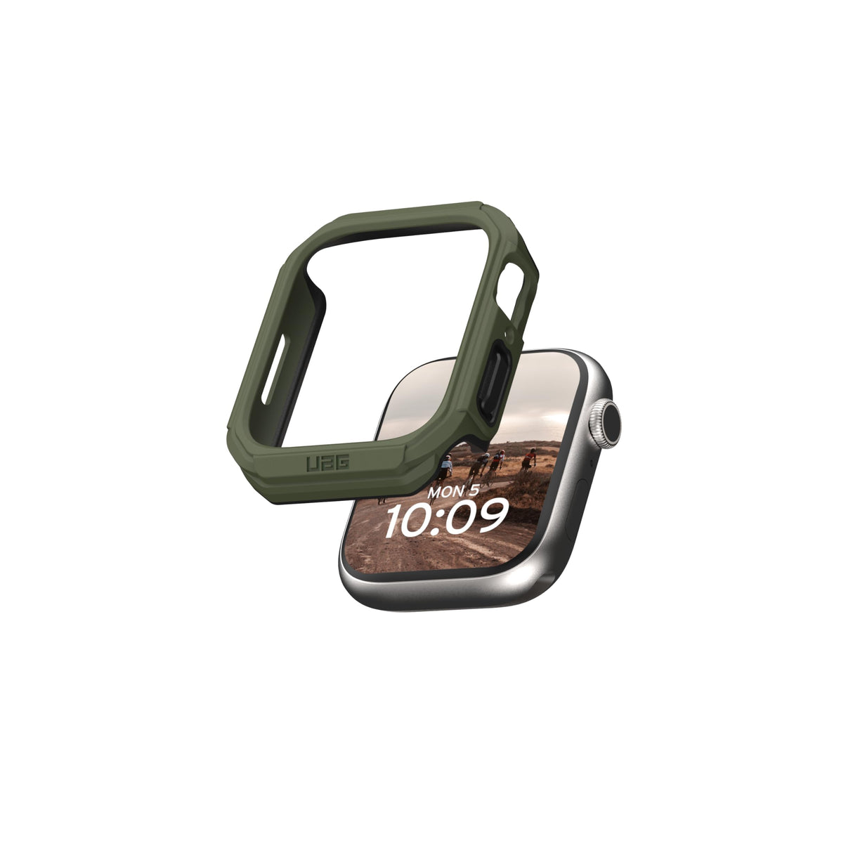 Urban Armor Gear (uag) - Civilian Case For Apple Watch 45mm - Olive And Black