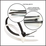CABLE TIE 4IN 18LB NYLON SELF-LOCKING BLACK 100 PACK