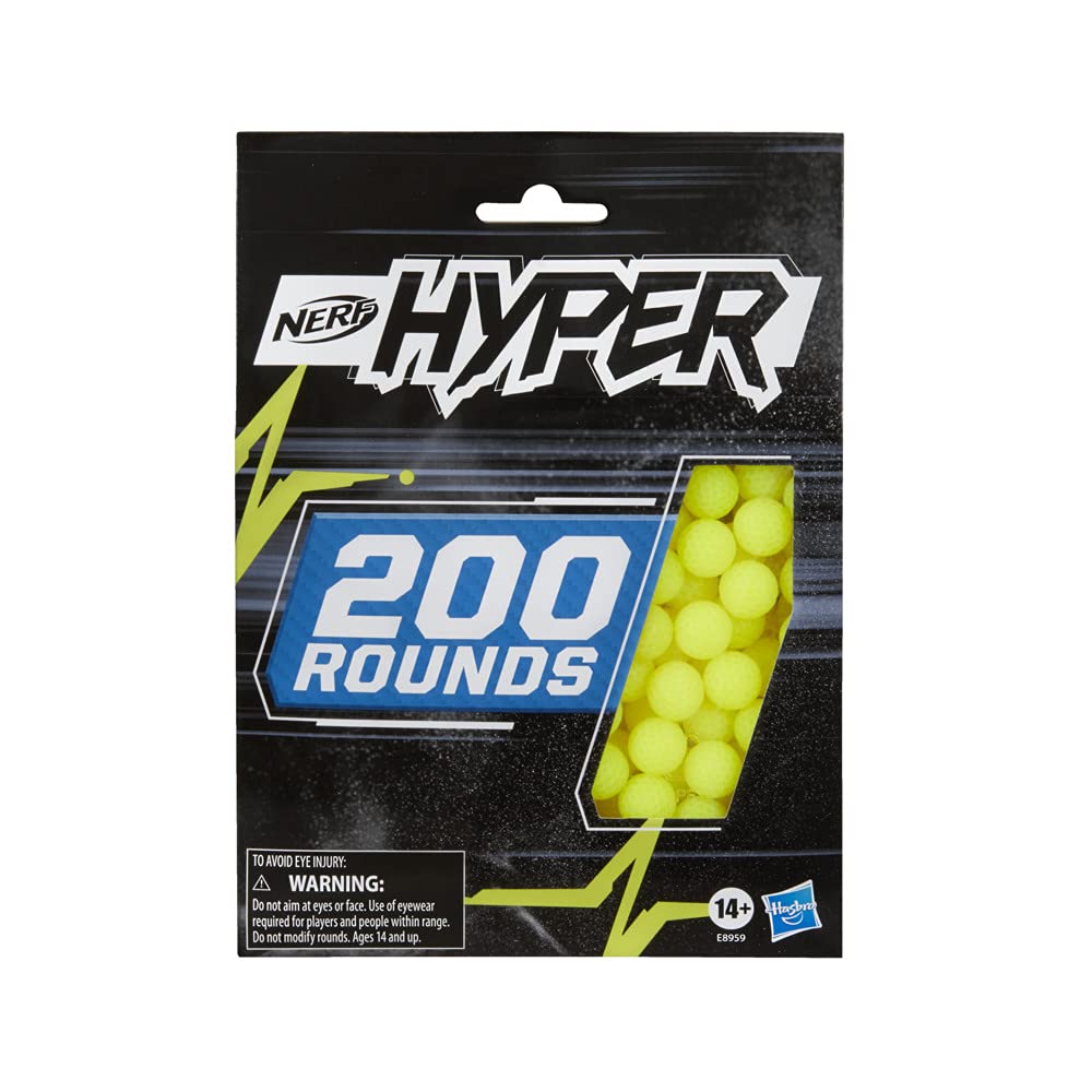 Nerf Hyper 200-Round Refill – Includes Pack of 200 Official Nerf Hyper Rounds – for Use with Nerf Hyper Blasters – Set of 200 Nerf Hyper Balls to Stock Up for Nerf Hyper Battles and Games