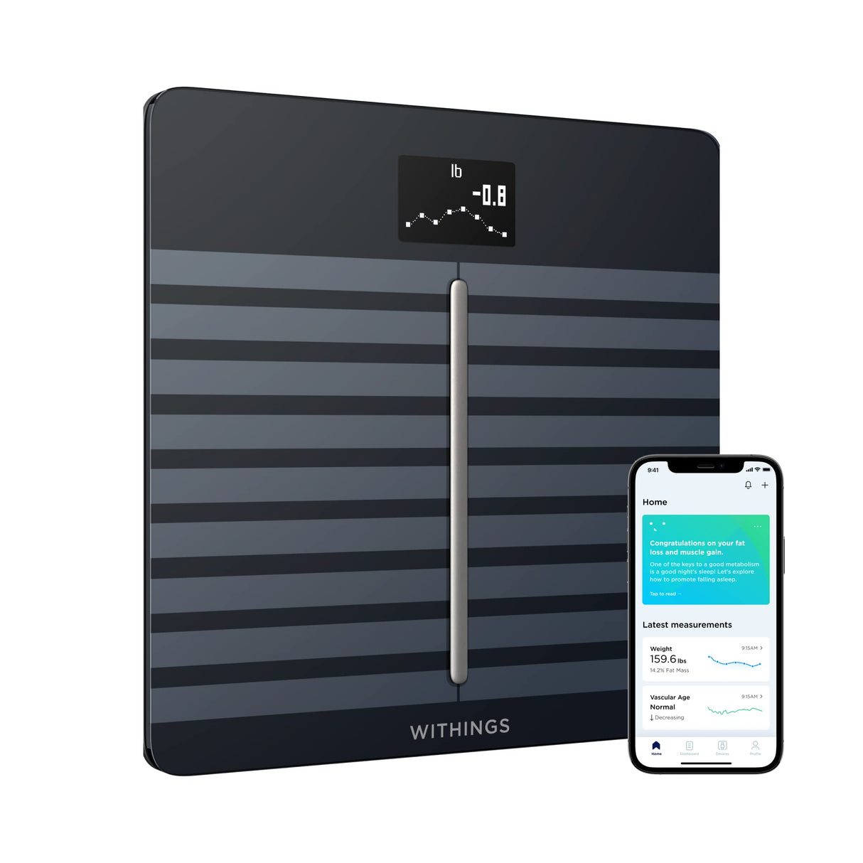 Withings - Body Cardio Wifi Smart Scale - Black