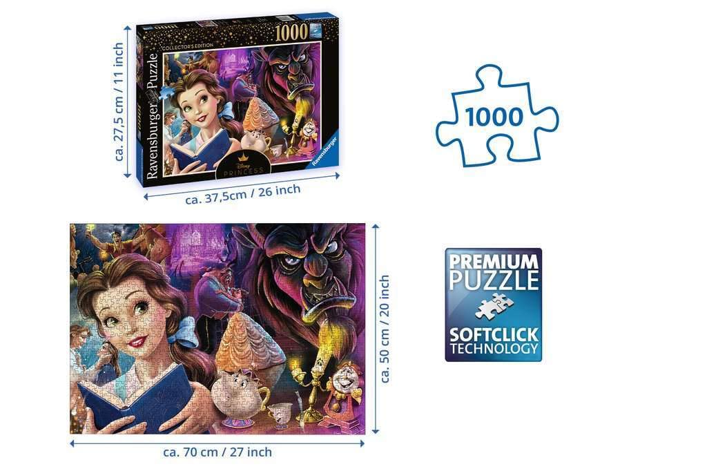 Ravensburger Belle - Heroines Collection - 1000 PC Puzzles for Adults – Every Piece is Unique, Softclick Technology Means Pieces Fit Together Perfectly