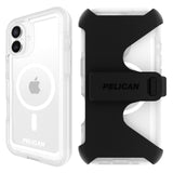 Pelican - Voyager Magsafe Case With Holster For Apple Iphone 16 Plus - Clear