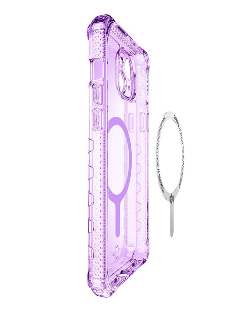 Itskins - Supreme_r Clear Magsafe Case For Apple Iphone 15 Plus / Iphone 14 Plus - Light Purple