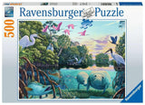 Ravensburger Manatee Moments - 500 Piece Jigsaw Puzzle | Unique Softclick Technology | Vibrant Imagery | Eco-Friendly Materials | Ideal Gift for Puzzle Enthusiasts