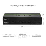 TRENDNET TEGS80G 8 PORT GIGABIT GREENNET SWITCH (METAL)