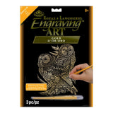 Royal and Langnickel Gold Engraving Art, Owls