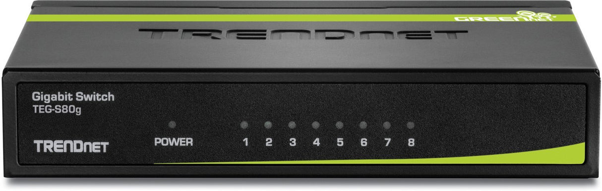TRENDNET TEGS80G 8 PORT GIGABIT GREENNET SWITCH (METAL)