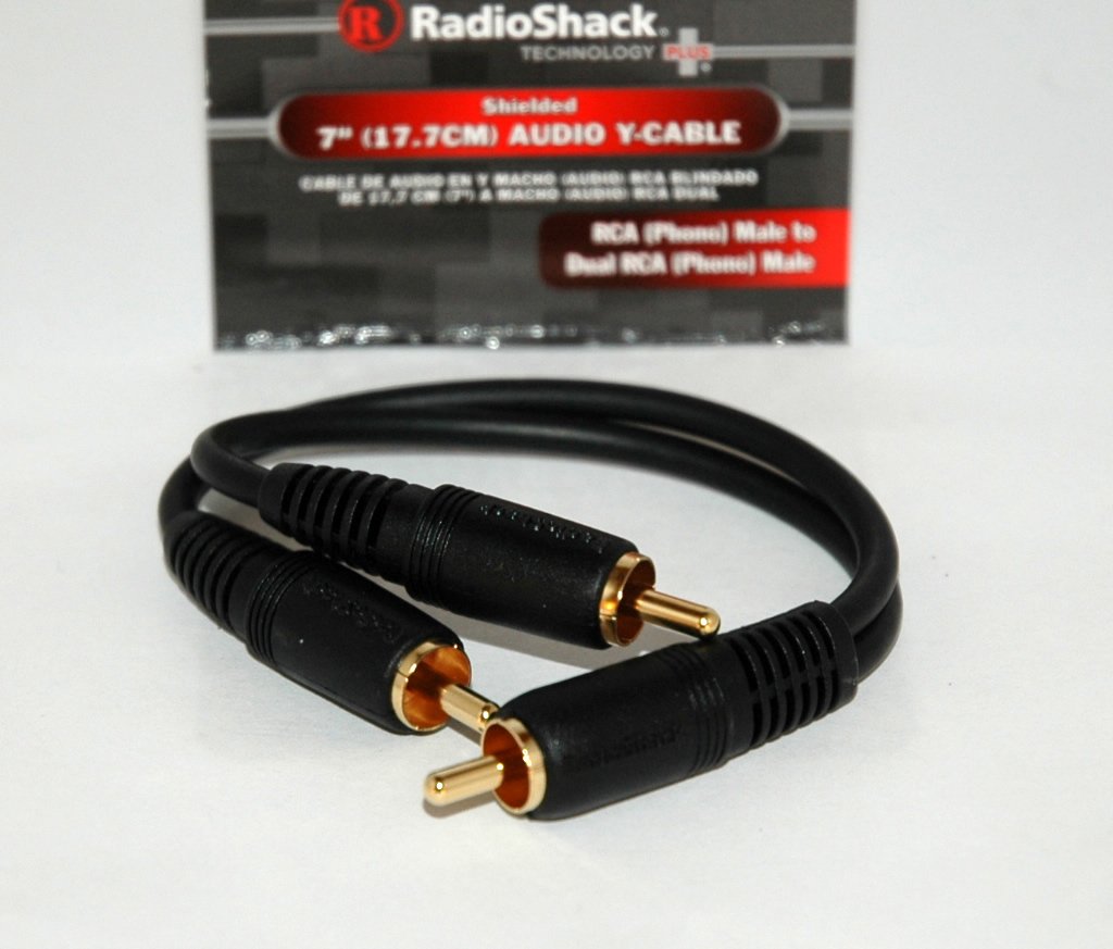 7-Inch Gold-Plated Phono Plug Y-Cable