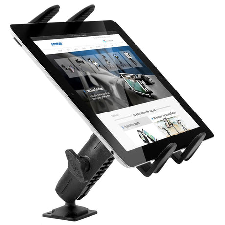 ARKON Mounts - Heavy Duty Drill Base Tablet Mount Secure Grip Versatile Compatibility Professional-Grade Durability Easy Installation Sturdy Tablet Mount | Fits iPad and Samsung Tablets