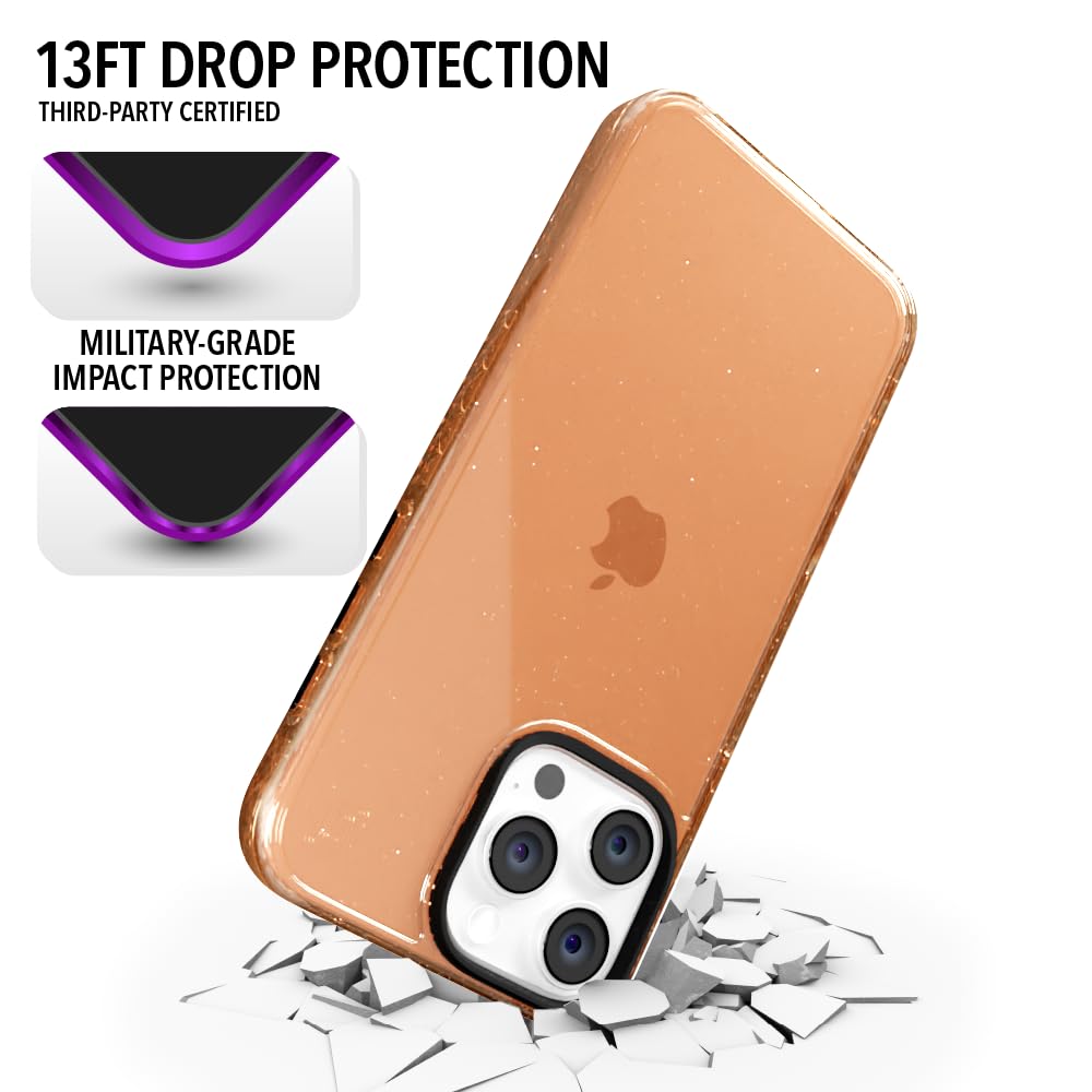 Cellhelmet - Altitude X Case For Apple Iphone 16 Plus - Peach Fuzz Sparkle