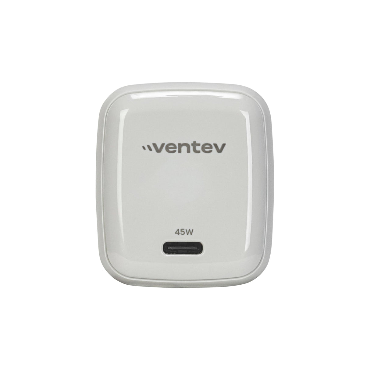 Ventev - Ultrafast Gan Mini 45w Wall Charger And 5a Usb C To Usb C Cable - White