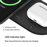 Belkin - Boost Charge Pro 2 In 1 Magnetic Wireless Charging Pad With Qi2 15w - Black