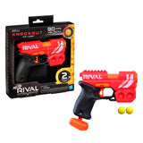 Nerf Rival Knockout XX-100 Blaster - Round Storage, 90 FPS Velocity, Breech Load - Includes 2 Official Rival Rounds - Team Red