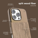 Atom Studios - Split Wood Fiber Magsafe Case For Apple Iphone 16 - Taupe Wood