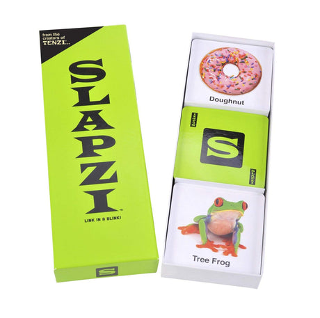 TENZI SLAPZI Full-Sized Edition - Includes 120 Picture Cards, 65 Clue Cards - The Quick Thinking and Fast Matching Card Game for All Ages - 2-8 Players