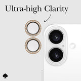 Kate Spade - Aluminum Ring Camera Lens Glass Protector For Apple Iphone 16  / Iphone 16 Plus - Gold