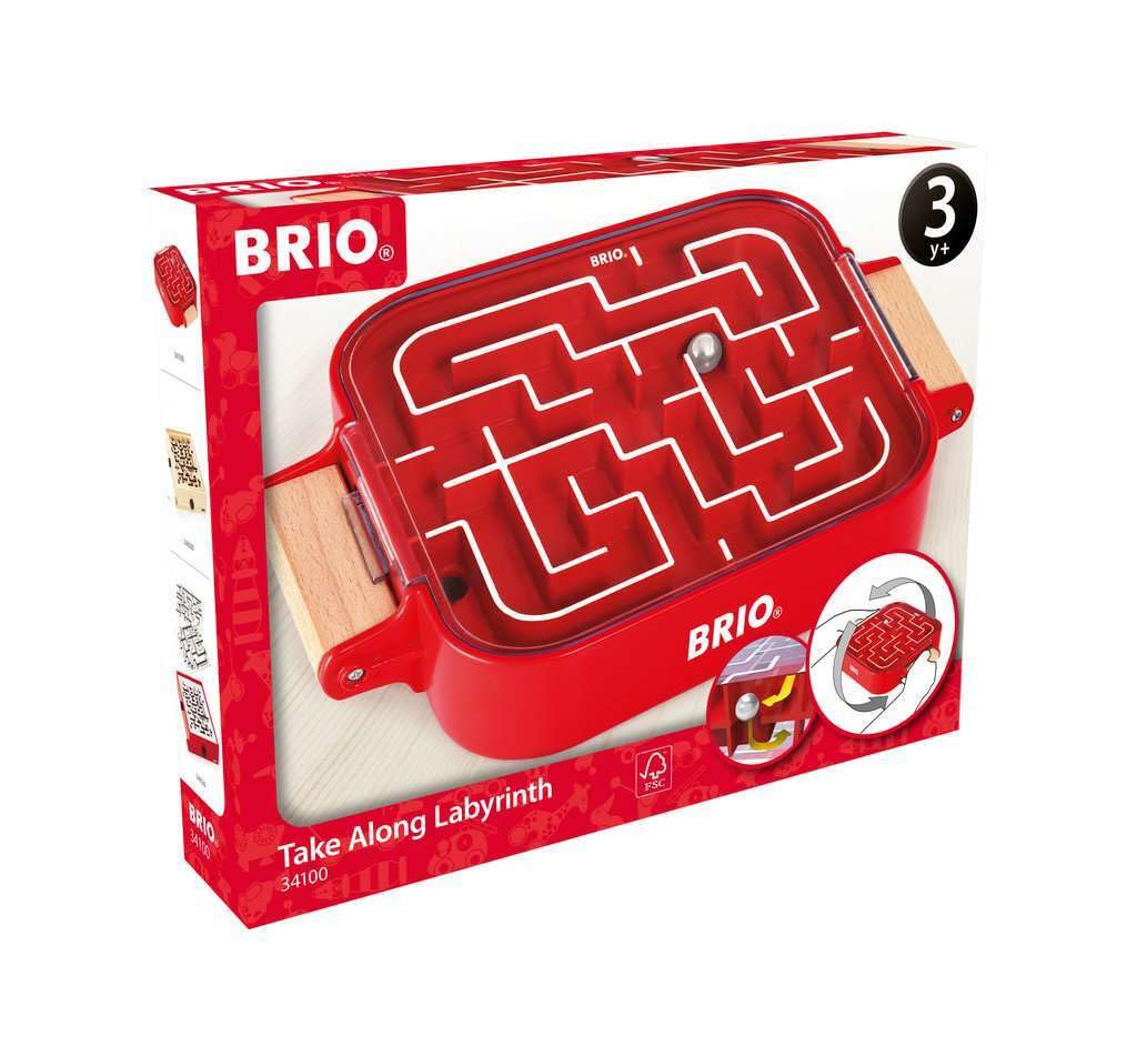 BRIO - 34100 Labyrinth Take Along | A Fun Travel Version of The Classic Labyrinth Game for Kids Ages 3 and Up