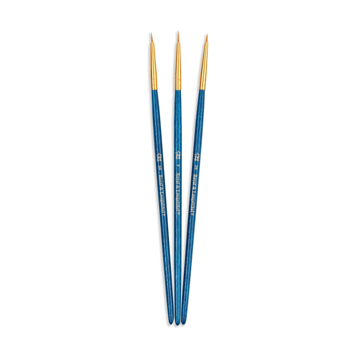 Royal & Langnickel Royal Zip N' Close Gold Taklon Detail 3-Piece Brush Set (RSET-9109)