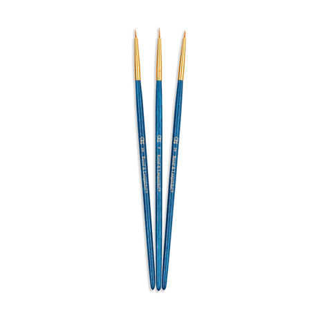 Royal & Langnickel Royal Zip N' Close Gold Taklon Detail 3-Piece Brush Set (RSET-9109)