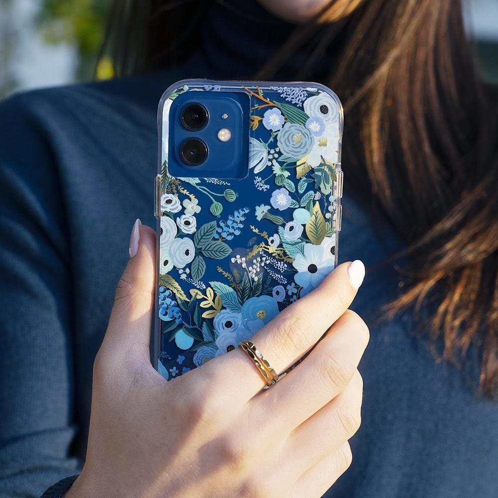 Rifle Paper Co. iPhone 13 Pro Case - Garden Party Blue [10ft Drop Protection] [Wireless Charging] Floral Printed Slim Phone Case for iPhone 13 Pro 6.1" with Shock Absorbing Material, Anti Scratch