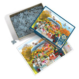 Cobble Hill 500 Piece Puzzle - Country Truck in Autumn - Sample Poster Included