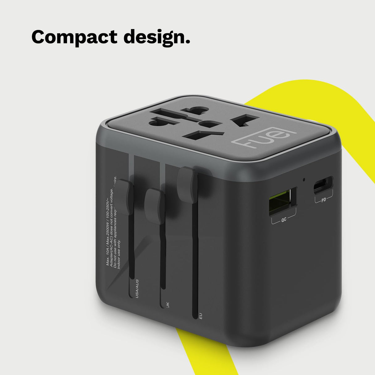 Case-mate - Fuel World Travel Adapter 20w - Black